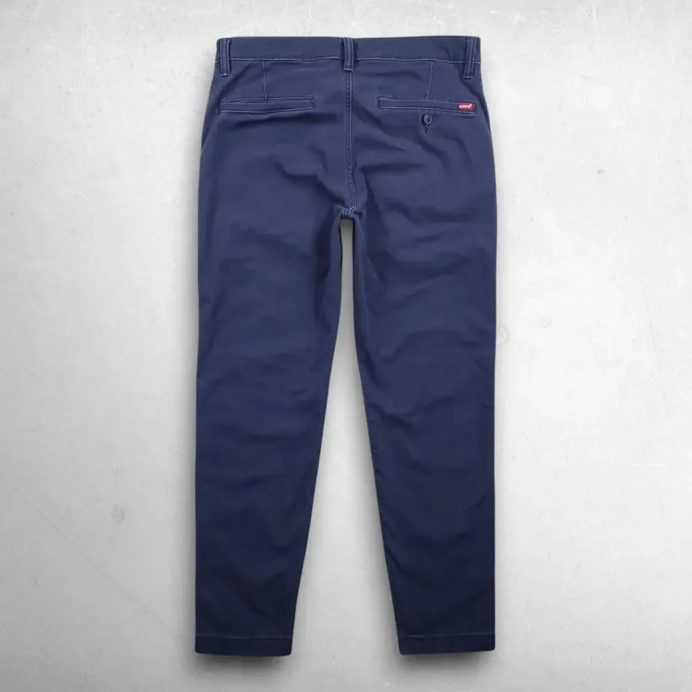 Levis XX Chino Standard Taper Pants Men 30x30 Blue Stretch Business Smart Casual - Picture 2 of 10